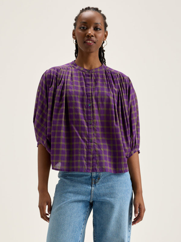 Camicia quadri viola