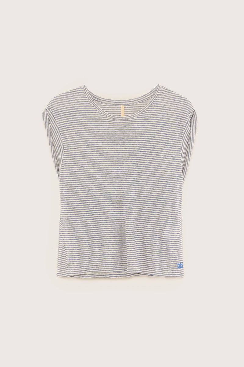 T-shirt righe azzurre