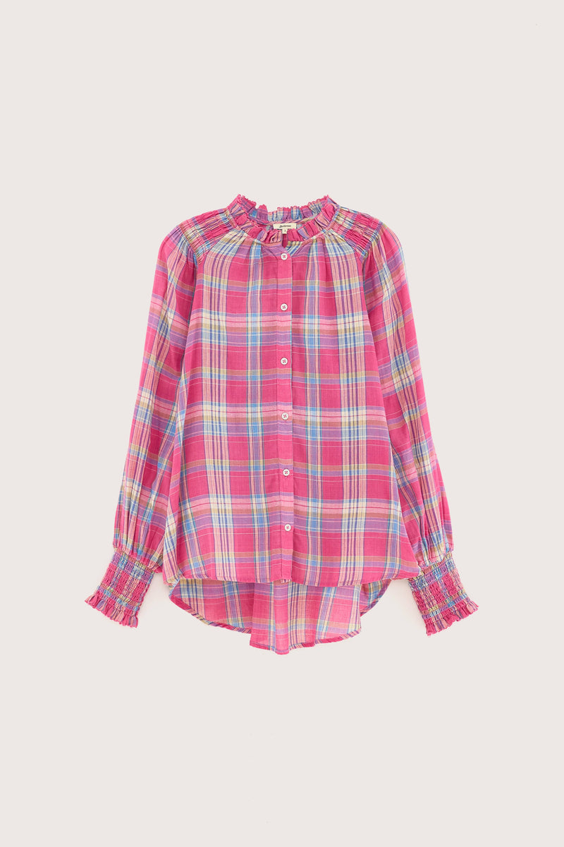 Camicia check fucsia