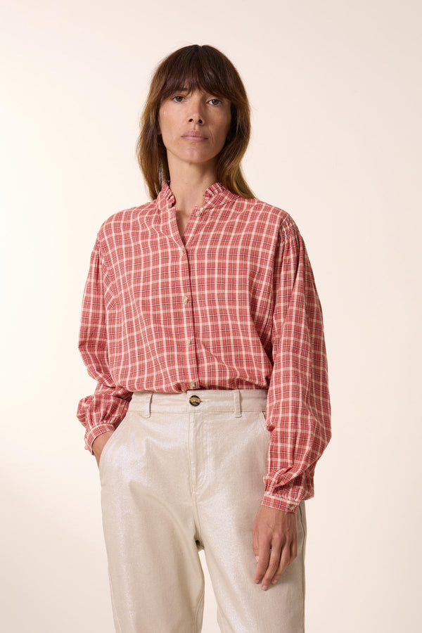 Camicia check rosso vintage