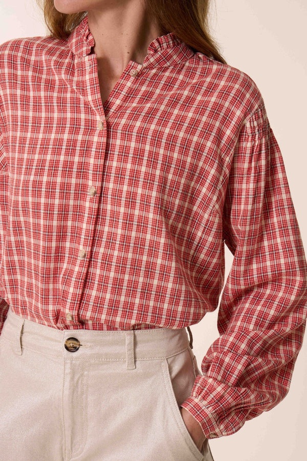 Camicia check rosso vintage