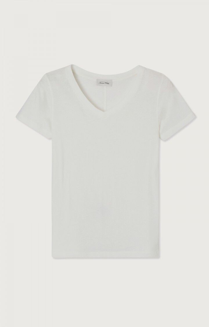 T-shirt bianca scollo V