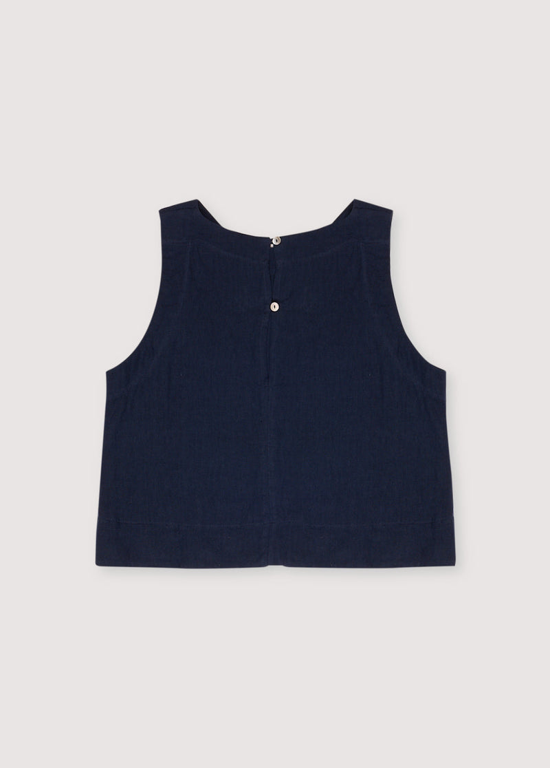 Top blu navy