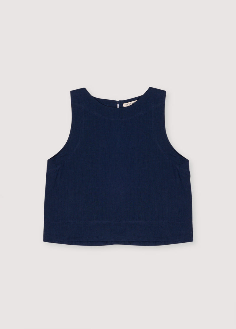 Top blu navy