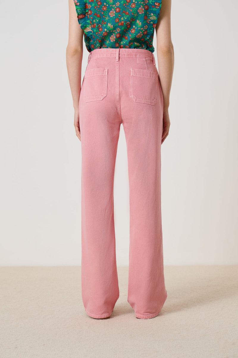 Pantalone tela rosa