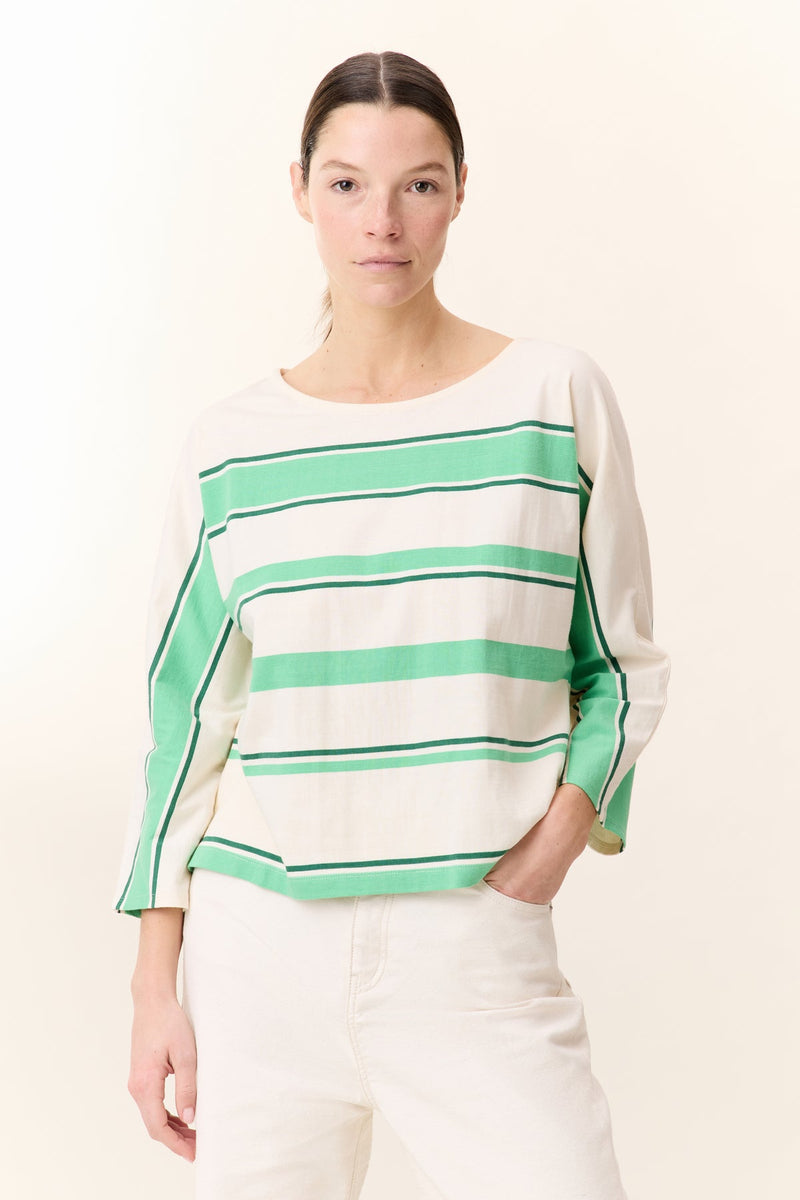 T shirt rigata verde