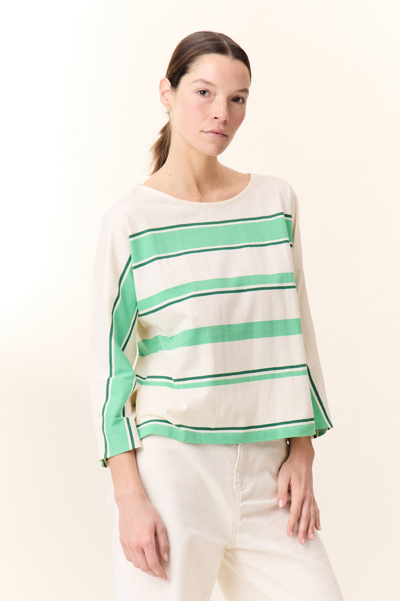 T shirt rigata verde