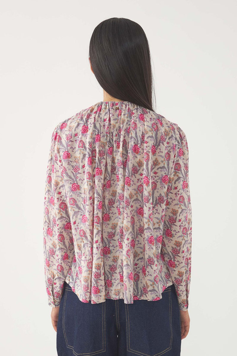 Camicia fiorata rosa