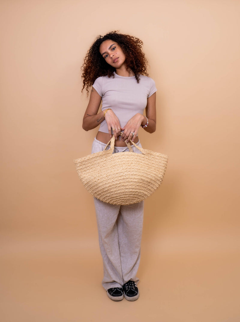 Borsa rafia naturale