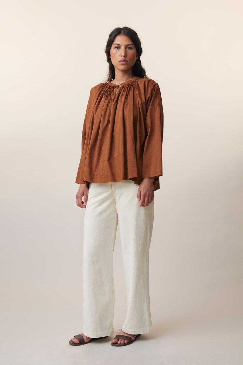 Camicia terracotta over