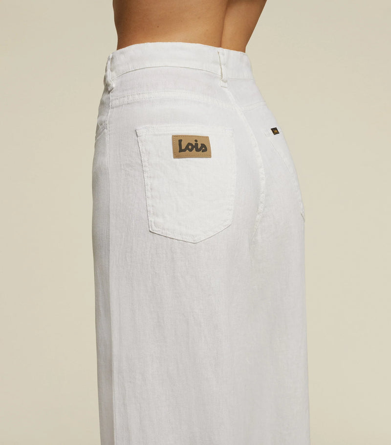 Pantalone lino bianco